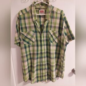 Levi's Green Plaid Men's Shirt